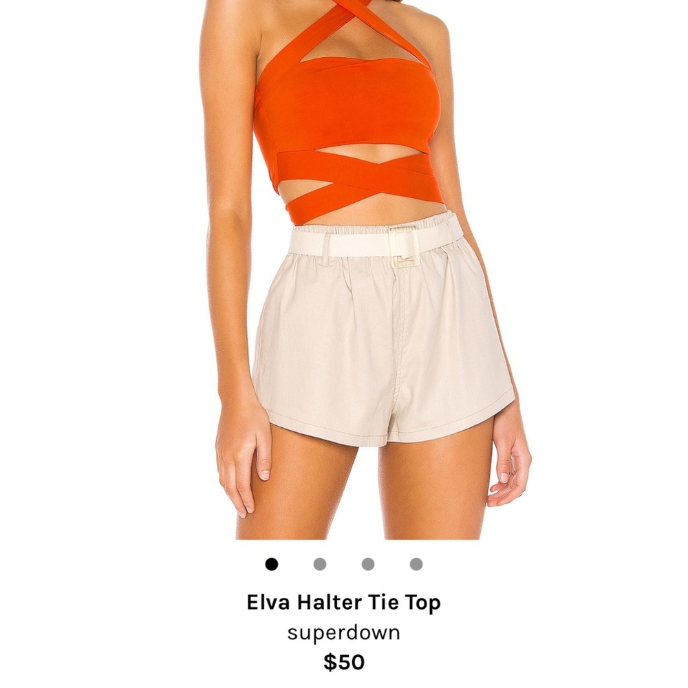 Elva halter tie top